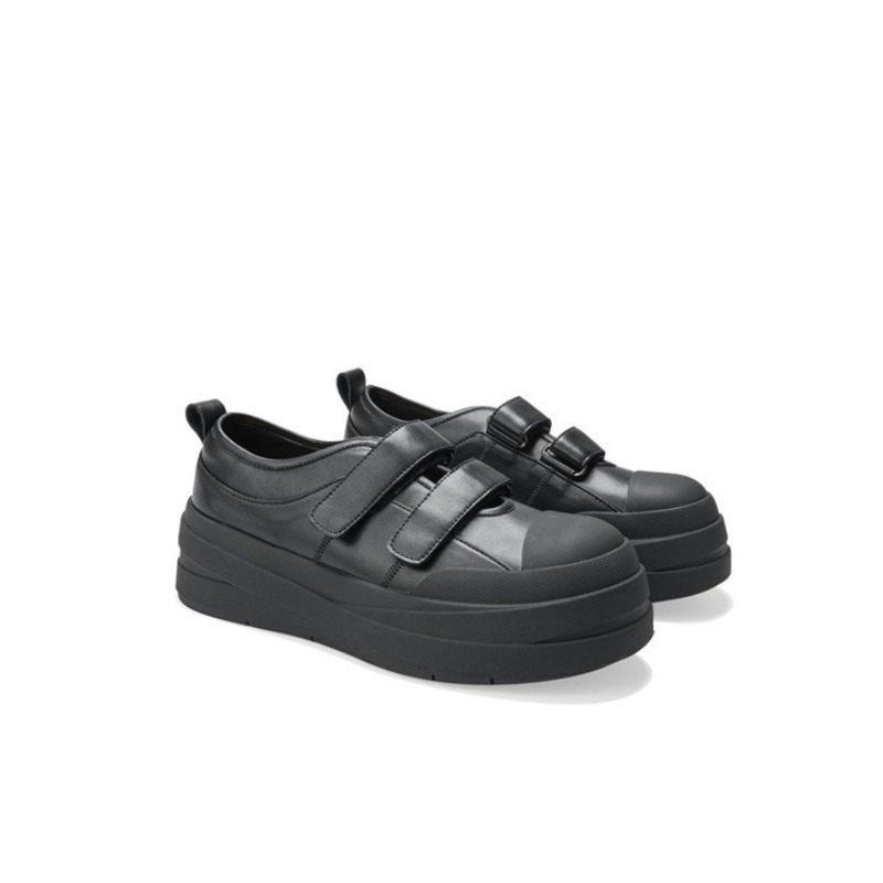 女性の中空通気性厚底ベルクロクッキーシューズマフィンボトムソ - Women'S Fashion Velcro Sneakers のレビューと価格