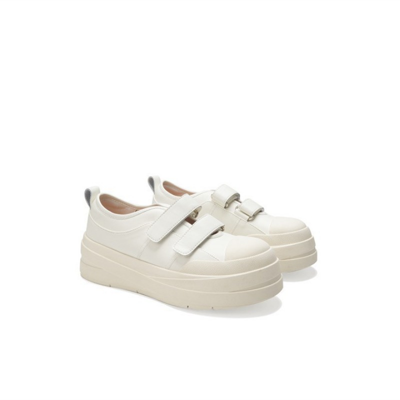 女性の中空通気性厚底ベルクロクッキーシューズマフィンボトムソ - Women'S Fashion Velcro Sneakers のレビューと価格