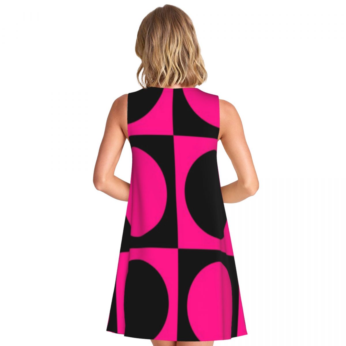 60年代ピンクサークルモッドモンドリアンレディースノースリー - Women'S Fashion In The 60S のレビューと価格