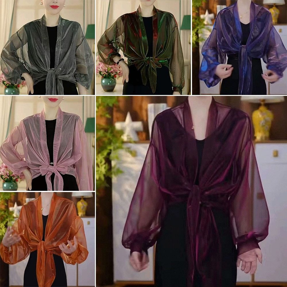 ファッション薄いチュールショールサンシェード日焼け止め気質カ - Women'S Fashion Knitwear のレビューと価格