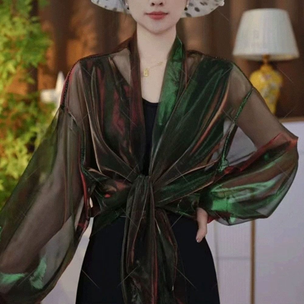 ファッション薄いチュールショールサンシェード日焼け止め気質カ - Women'S Fashion Knitwear のレビューと価格
