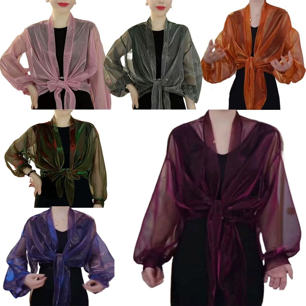 ファッション薄いチュールショールサンシェード日焼け止め気質カ - Women'S Fashion Knitwear のレビューと価格