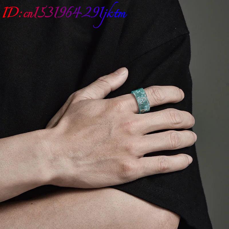 天然ビルマ翡翠仏陀リング高級宝石デザイナージュエリーファッシ - Women Fashion Rings のレビューと価格