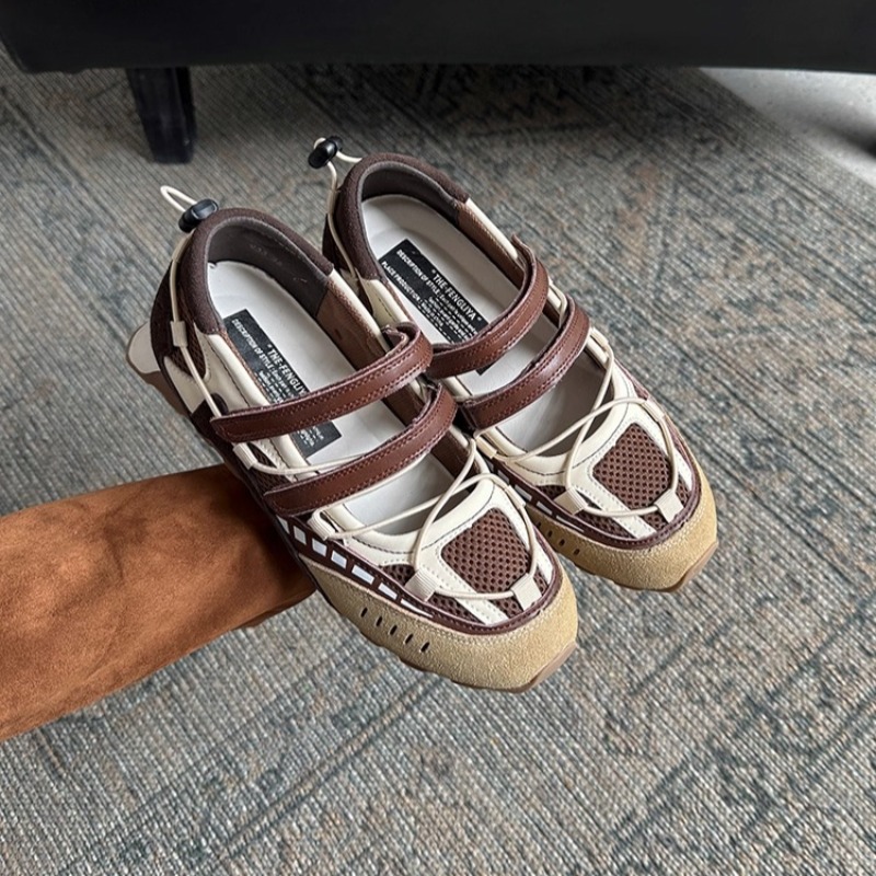 女性のフラットスポーツシューズソフトソールノンスリップメッシ - Women'S Fashion Velcro Sneakers のレビューと価格