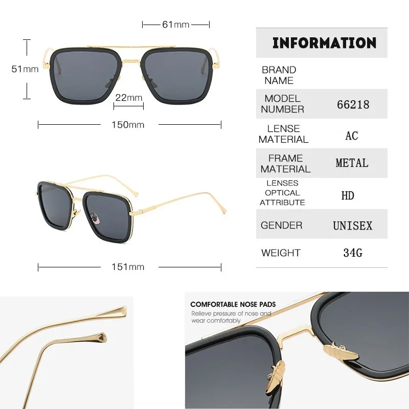 スチームパンク トニー・スターク サングラス メンズ レディ - Women'S Fashion Eyeglasses のレビューと価格