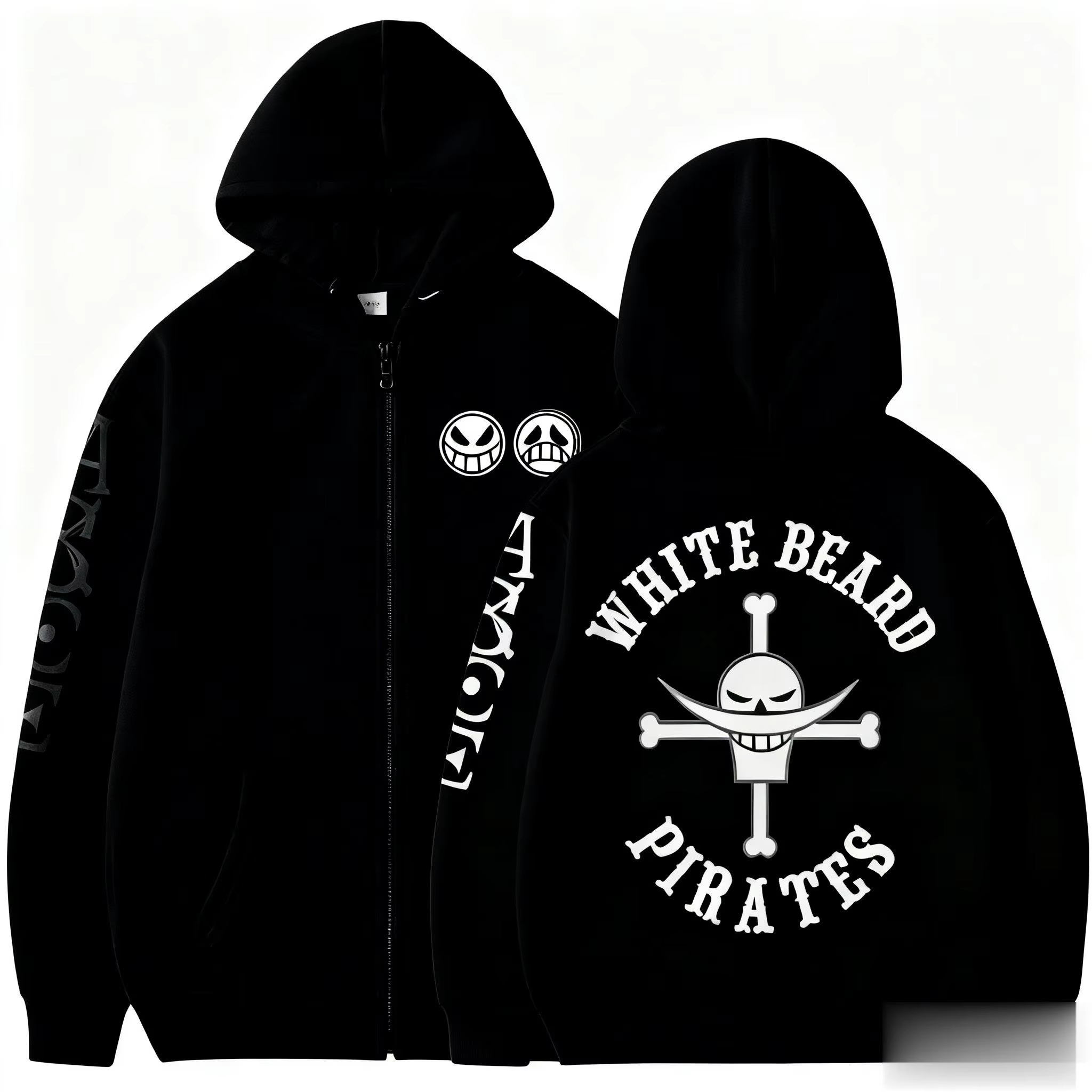ユニセックスワンピーススカルグラフィックプリントジップアップ - Women'S Fashion Zip Hoodie のレビューと価格