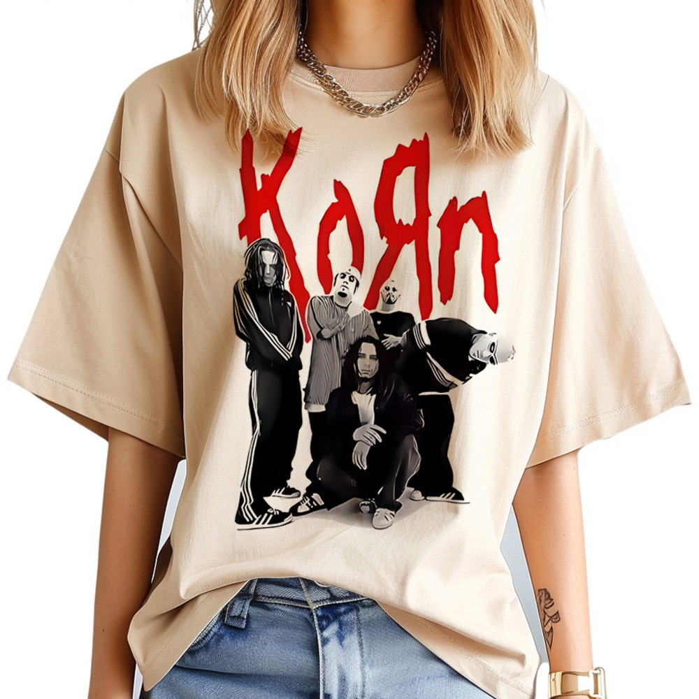 Korn Tシャツ女性韓国ファッション日本面白いTシャツかわ - Women Fashion 80S のレビューと価格